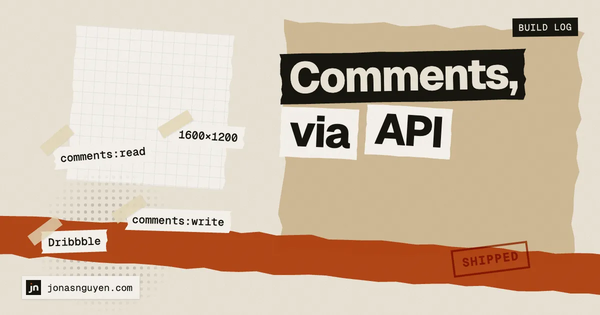 Collage illustration: “Comments, via API”