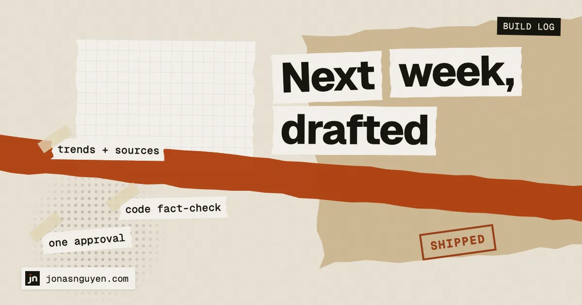 Collage illustration: “Next week, drafted”